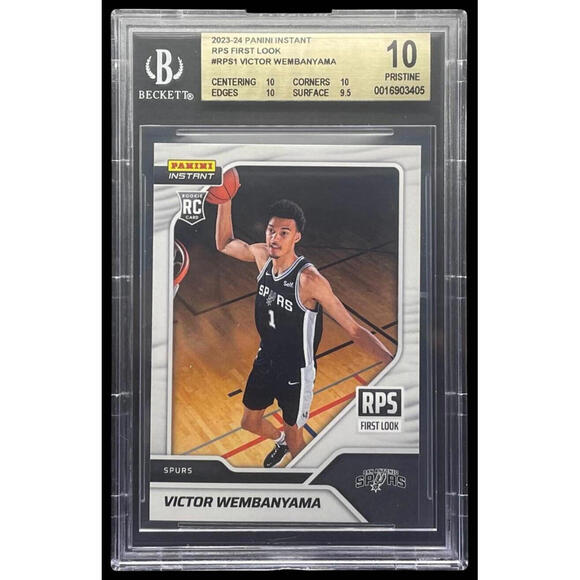 Victor Wembanyama 2023 Instant # RPS-1 Rookie Card (RC)BGS 10 Pristine